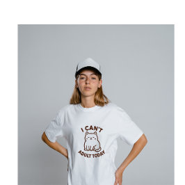 Schattige Luie Kat – Niet Vandaag Stemming Tri-Blend Shirt