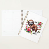 Schattige Luie Luiaard Bloemen Planner (Display)