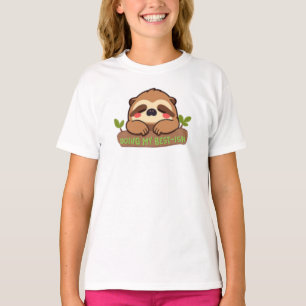 Schattige Luie Luiaard Doe Mijn Best-Ish T-shirt