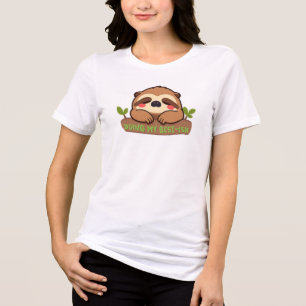 Schattige Luie Luiaard Doe Mijn Best-Ish Tri-Blend Shirt