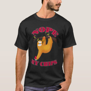 Schattige Luie Luiaard Nee Mijn Chips T-shirt