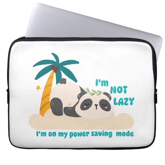 Schattige luie panda laptop sleeve (Voorkant)