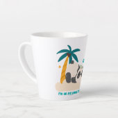Schattige luie panda latte mok (Linkerhoek)