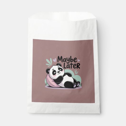 Schattige Luie Panda – “Misschien Later” Ontspanne Bedankzakje (Voorkant)
