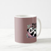 Schattige Luie Panda – “Misschien Later” Ontspanne Koffiemok (Voorkant rechts)