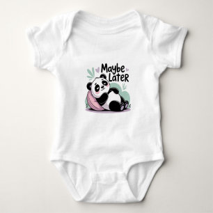 Schattige Luie Panda – “Misschien Later” Ontspanne Romper