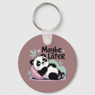 Schattige Luie Panda – “Misschien Later” Ontspanne Sleutelhanger