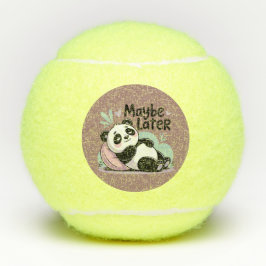 Schattige Luie Panda – “Misschien Later” Ontspanne Tennisballen