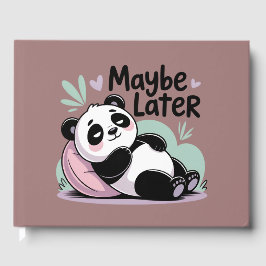 Schattige Luie Panda – “Misschien Later” Relaxende Gastenboek