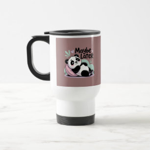 Schattige Luie Panda – “Misschien Later” Relaxende Reisbeker