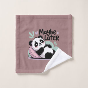 Schattige Luie Panda – “Misschien Later” Relaxende Washandje
