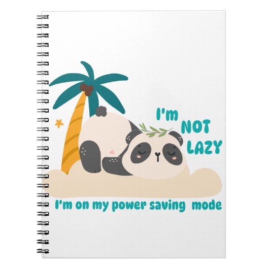 Schattige luie panda notitieboek (Voorkant)