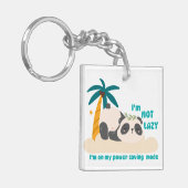 Schattige luie panda sleutelhanger (Voorkant Links)