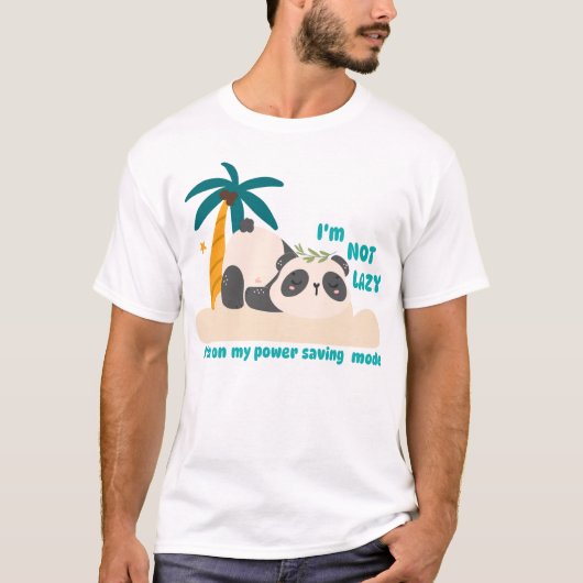 Schattige luie panda t-shirt (Voorkant)
