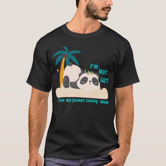 Schattige luie panda  t-shirt (Voorkant)
