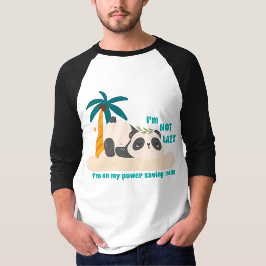 Schattige luie panda t-shirt (Voorkant)