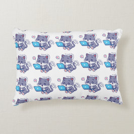 schattige luie student - misschien ga ik morgen st accent kussen