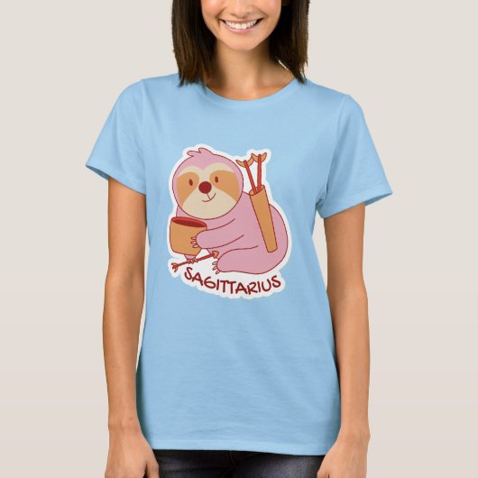 SCHATTIGE LUIFEL DIER DRINK KOFFIEWAAIERS T-SHIRT (Voorkant)
