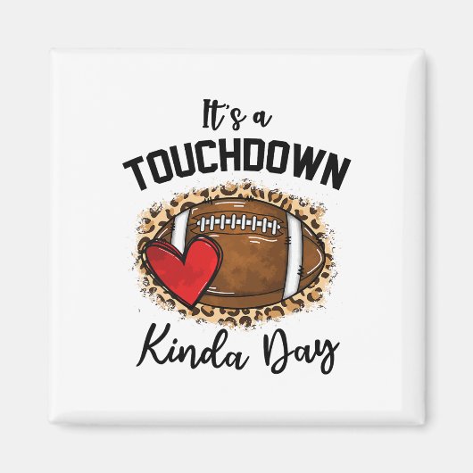 Schattige Luipaard Het Is Een Touchdown Soort Dag Magneet (Voorkant)