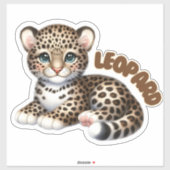 Schattige luipaard - kinderkamer sticker (Vel)