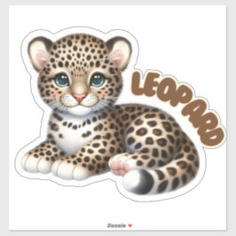 Schattige luipaard - kinderkamer sticker