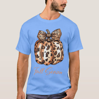 Schattige Luipaard Pompoen Herfst Seizoen voor Vro T-shirt