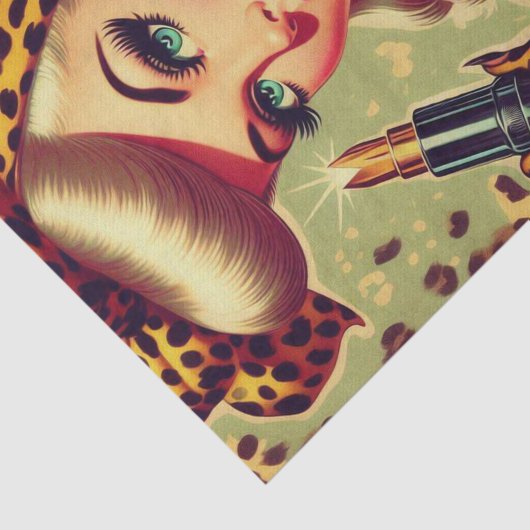 Schattige  luipaard print meisje tissuepapier (Detail)