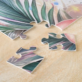 Schattige Luipaard Strik Flamingo Legpuzzel (Zijkant)