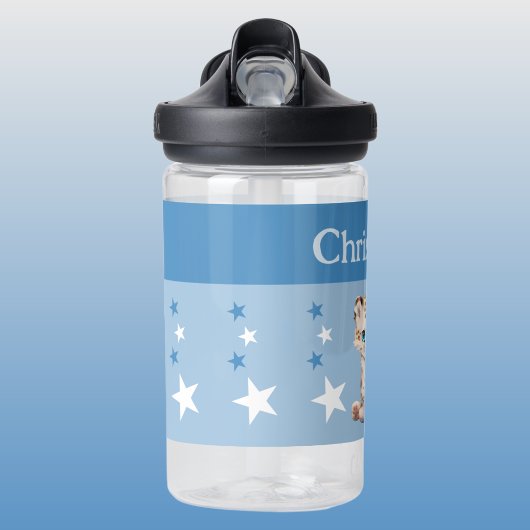 Schattige luipaard Voeg naam toe met sterren kinde Waterfles