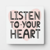Schattige luisteren naar je hartenuitspraak fotoplaat (Voorkant)