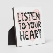 Schattige luisteren naar je hartenuitspraak fotoplaat (Voorkant)