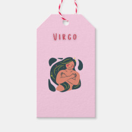Schattige Maagd, sterrenbeeld, sterrenbeeld afdruk Cadeaulabel