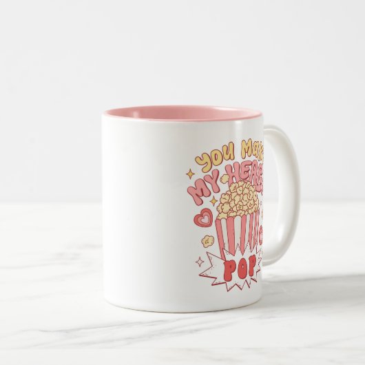 Schattige maak je mijn hart Pop Valentijns Mok (Voorkant rechts)