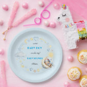 Schattige maansterren slaperige teddybeer papieren bordje (Feest)