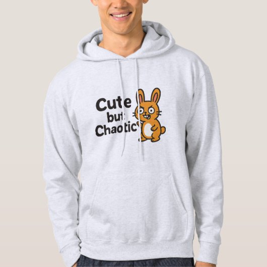 Schattige maar chaotisch - Grappig & Schattig Ontw Hoodie (Voorkant)