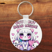 Schattige maar dood in esthetische Sleutelhanger - (Achterkant)