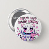 Schattige maar dood in Kawaii esthetische Button P (Voorkant /achterkant)