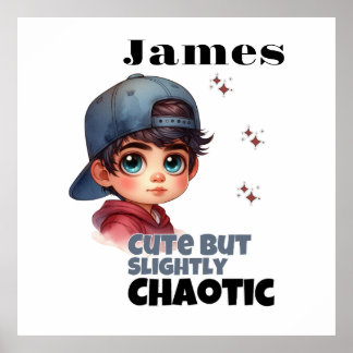 Schattige maar een beetje chaotisch poster