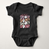 Schattige maar enge babyspookjes Roze Halloween Romper (Voorkant)