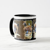 Schattige maar Funny Alpacas Coffee Mok (Voorkant links)