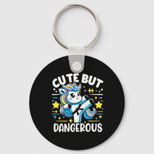 Schattige maar gevaarlijk grappig cool karate eenh sleutelhanger