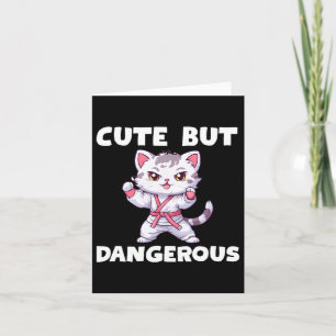 Schattige maar gevaarlijk karate taekwondo kitty c kaart