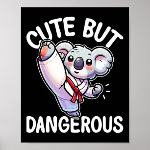 Schattige maar gevaarlijk karate Taekwondo Koala K Poster
