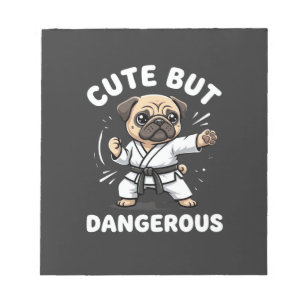 Schattige Maar Gevaarlijke Pug Hond Karate Notitieblok