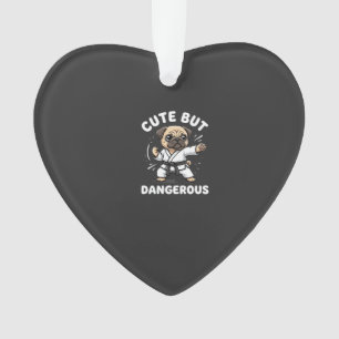 Schattige Maar Gevaarlijke Pug Hond Karate Ornament