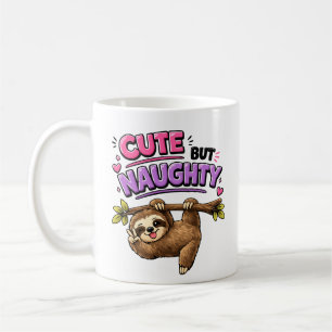 Schattige maar ondeugende luiaard koffiemok
