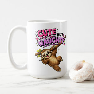Schattige maar ondeugende luiaard koffiemok