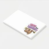 Schattige maar ondeugende luiaard post-it® notes (Schuin)