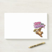 Schattige maar ondeugende luiaard post-it® notes (Op bureau)