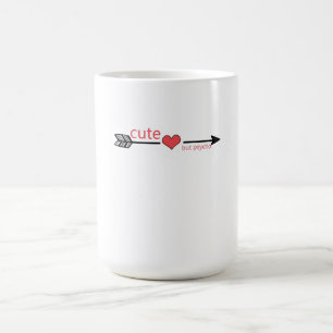 Schattige maar Psycho Black Arrow Red Heart Magische Mok